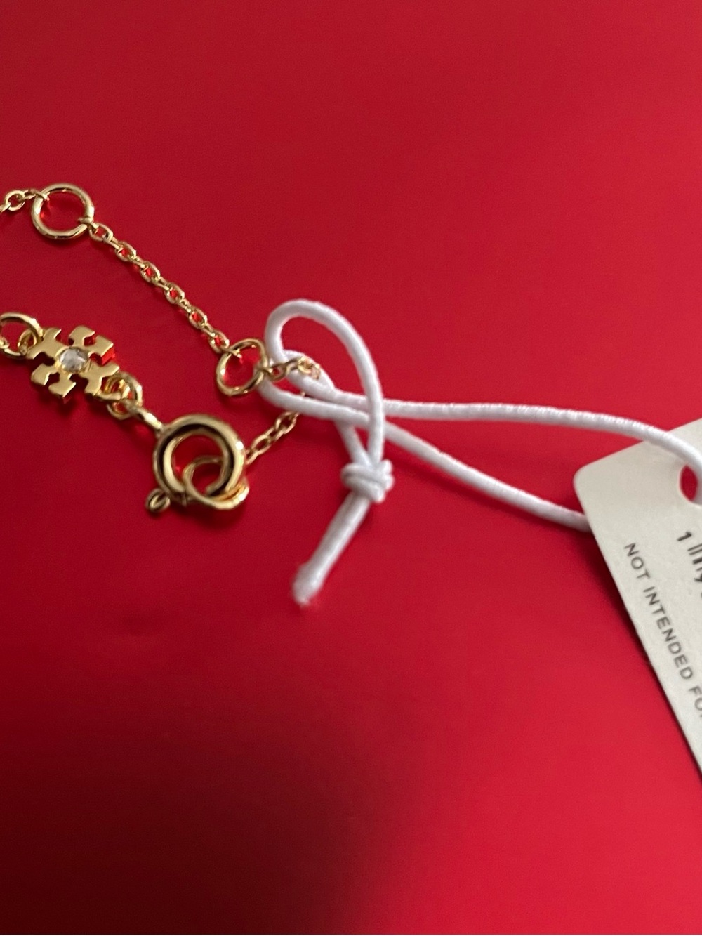 Tory Burch Gold Logo Disc Pendant Necklace - Picture 3 of 3